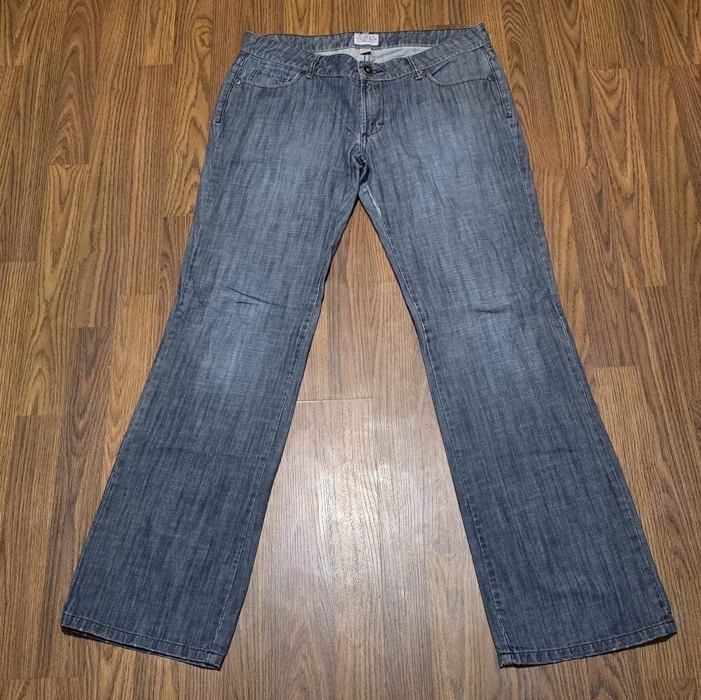 Vintage Tommy Hilfiger Bootcut Jeans Womens 29 Dark Wash Contrast Stitch Y2K E85